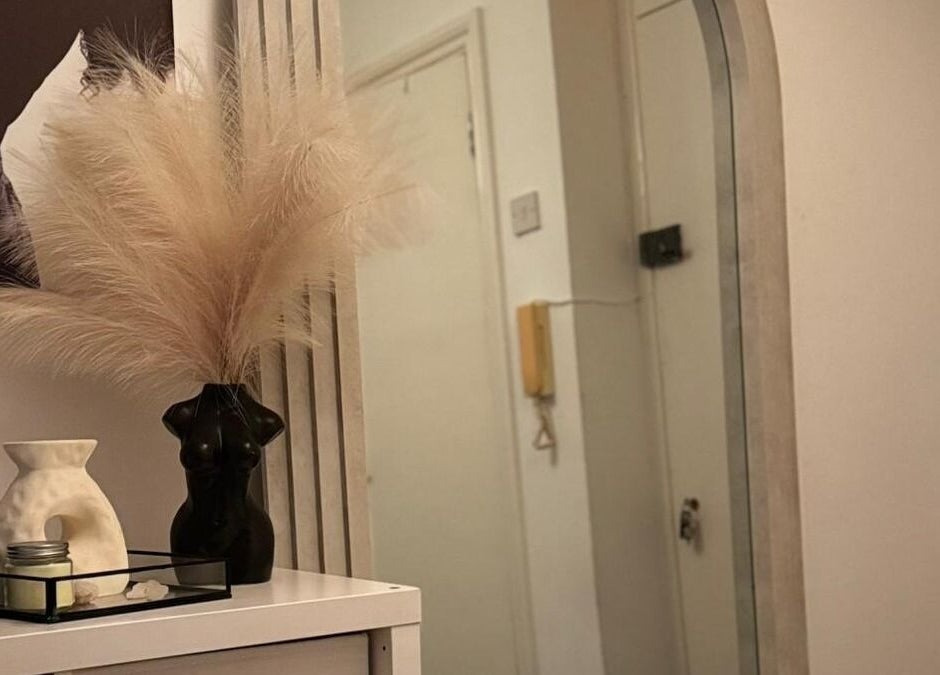 Chic decor with pampas grass at AC House Of Aesthetics, London, England, GB.