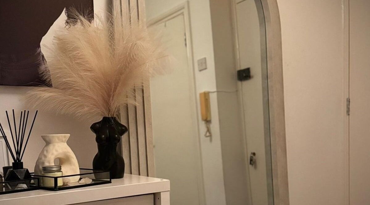 Chic decor with pampas grass at AC House Of Aesthetics, London, England, GB.