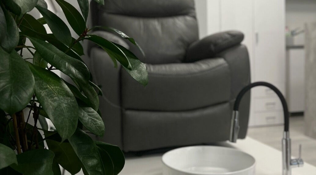 Comfortable chair and plant at Nail Studio By Viktoria Yakovets, Bratislava, Bratislavský kraj, SK.