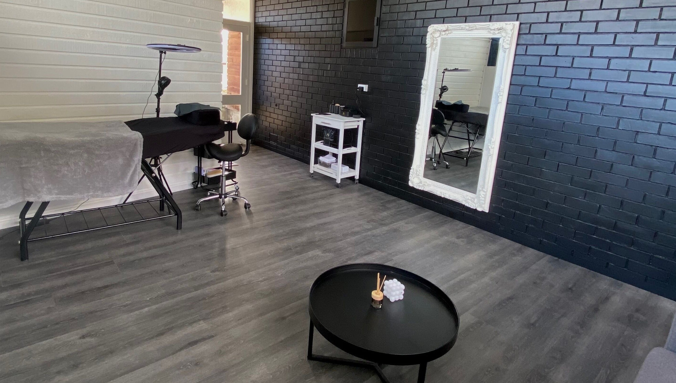 Beauty By Bev's stylish treatment room in Levin, Manawatu-Wanganui, NZ offers a modern and calming ambiance.