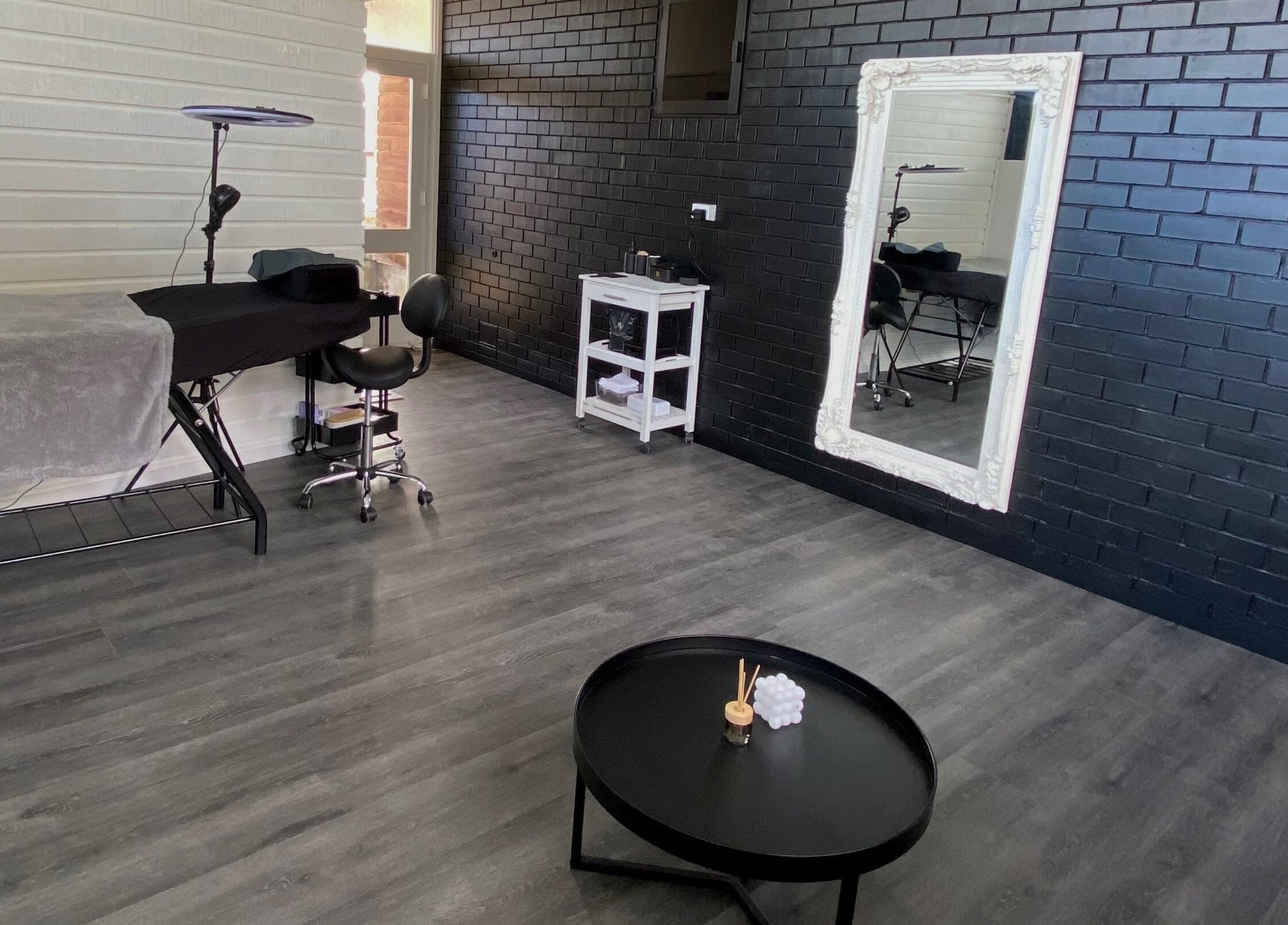 Beauty By Bev's stylish treatment room in Levin, Manawatu-Wanganui, NZ offers a modern and calming ambiance.