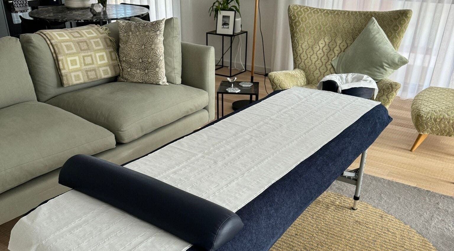 Massage table in a serene room at Paul Massage, Langley Leisure Centre, Slough, England, GB.