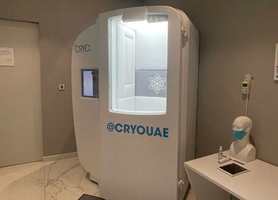 Cryotherapy chamber at °CRYO Abu Dhabi Reem Mall in Abu Dhabi, Abu Dhabi, AE offering wellness treatments.