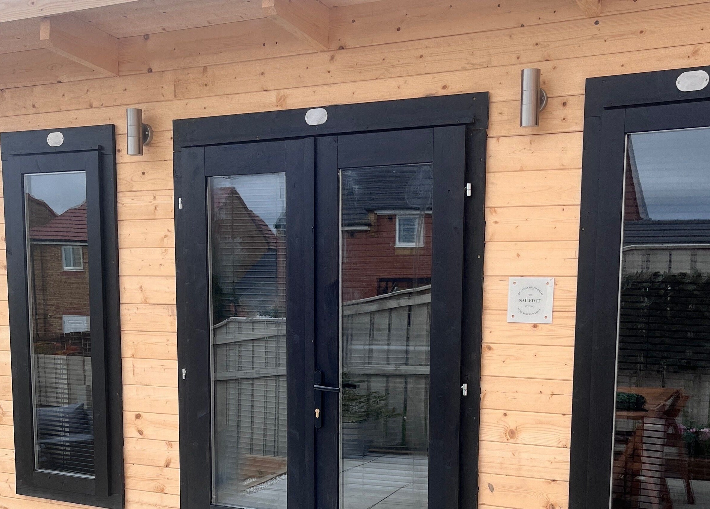 Exterior of Nailed it with Anna, a beauty venue in Annfield Plain, England, showcasing a cozy wooden facade.