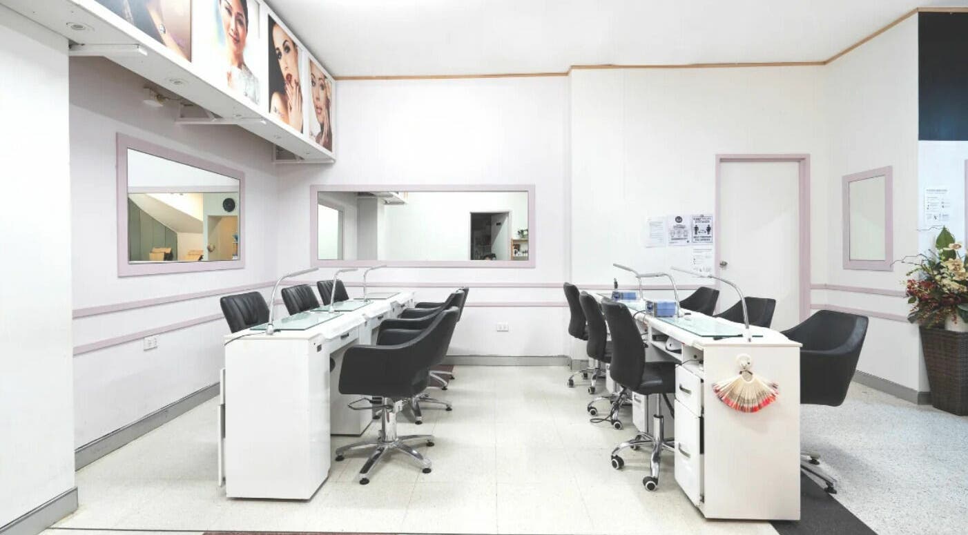 Modern salon interior at Elegant Beauty Nail & Hair College Bankstown Campus, Bankstown, New South Wales, AU.