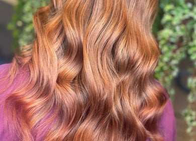 Luscious wavy hair styled at Hair by LAW, Worcester, England, GB.