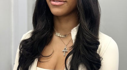 Close-up of elegant necklace at DiamzTouch, Birmingham, England, GB, showcasing luxurious beauty.