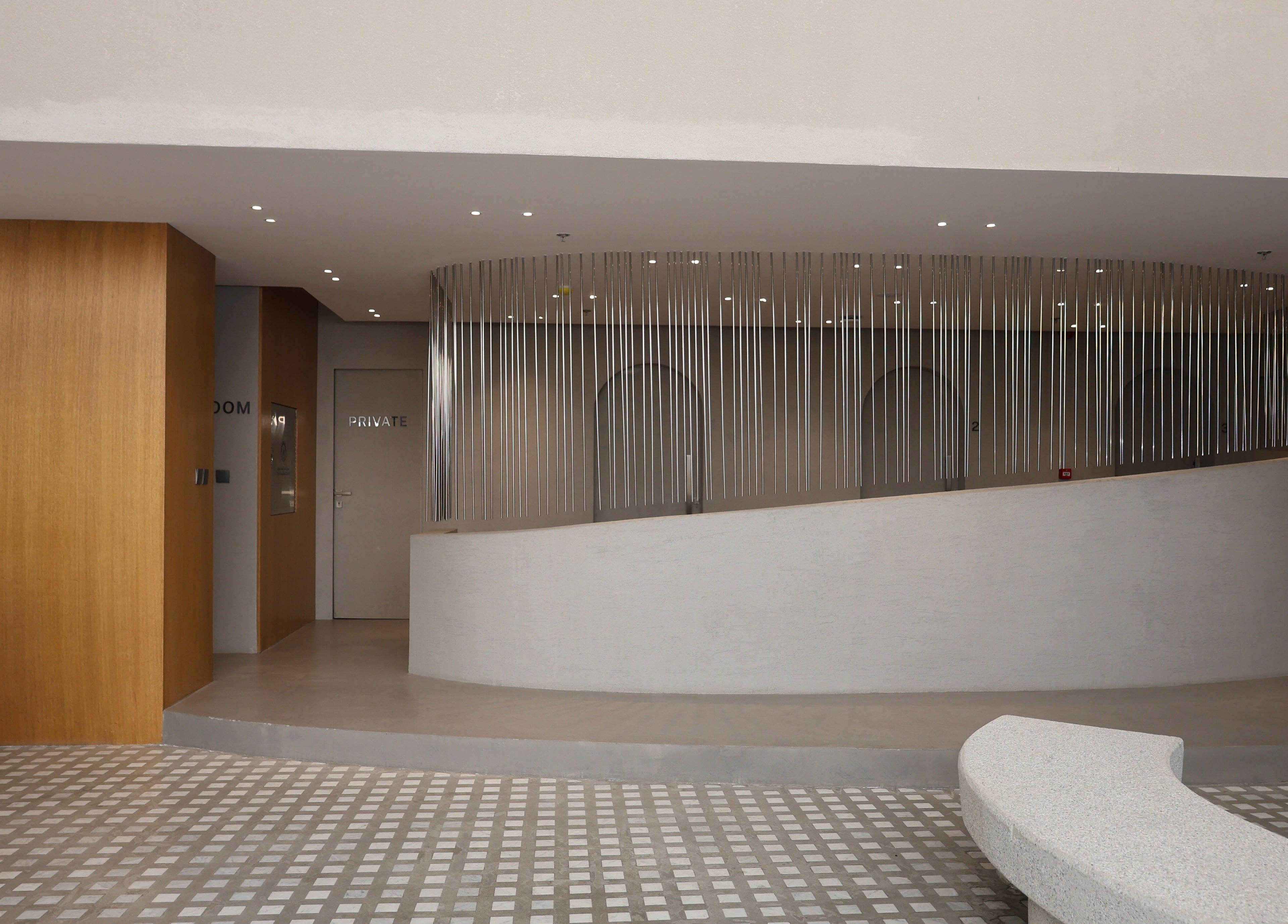 Elegant reception area at The Hair.sa, Riyadh, Riyadh Province, SA with modern design elements.