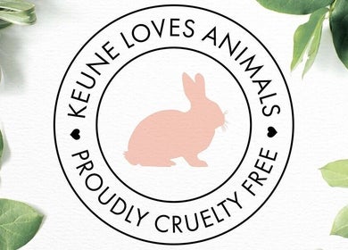 Cruelty-free emblem from Elixir Hair & Head Spa Tugun, Tugun, Queensland, AU, featuring a rabbit with leaves.