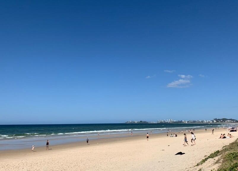 Sunny beach scene near Elixir Hair & Head Spa Tugun in Tugun, Queensland, AU. Relaxing beaches and blue skies.