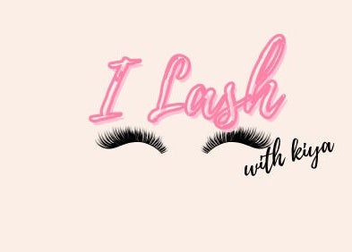 Logo of I Lash with Kiya in Point Fortin offering eyelash beauty services, featuring elegant lashes.