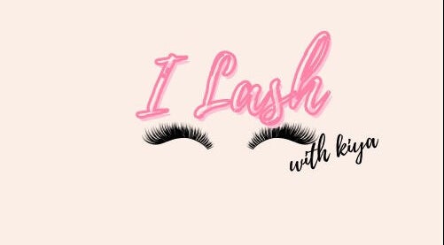 Logo of I Lash with Kiya in Point Fortin offering eyelash beauty services, featuring elegant lashes.