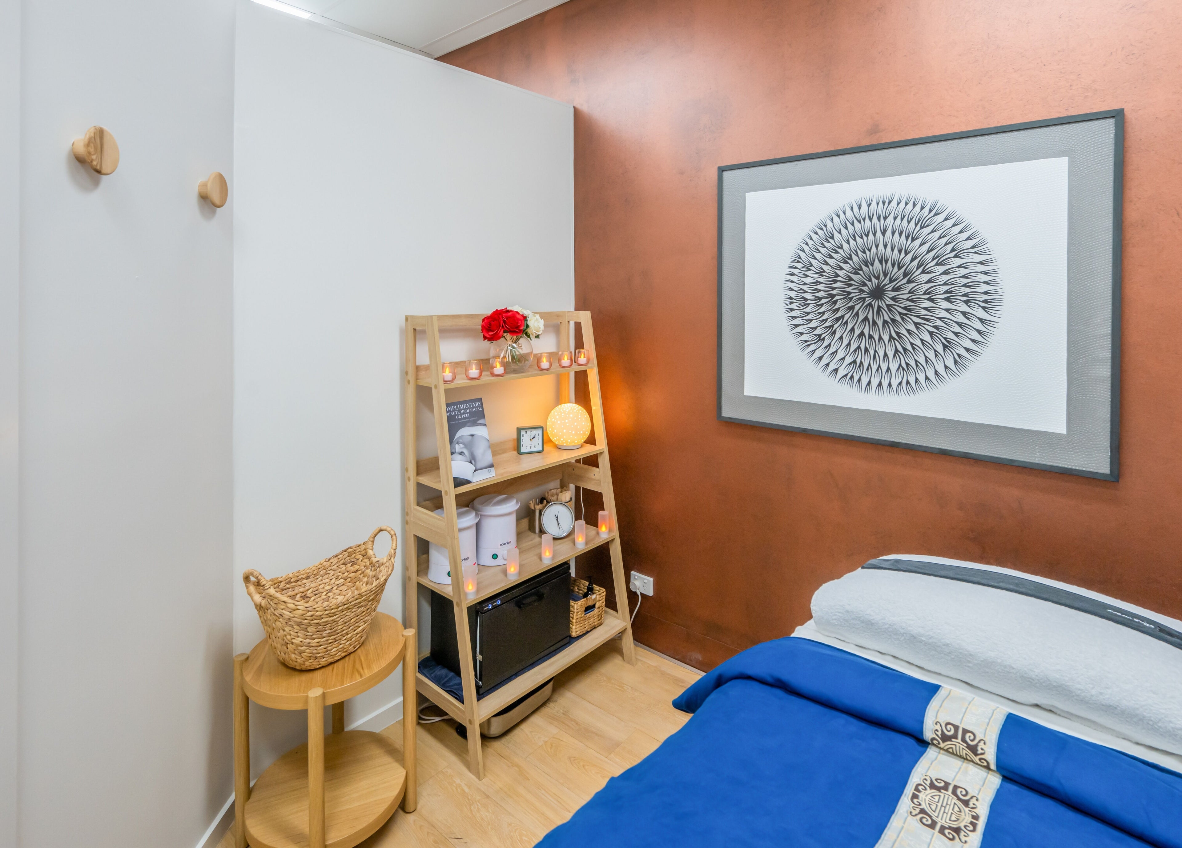 Peaceful spa room at Sorrento Skin and Beauty in Sorrento, Victoria, AU featuring cozy decor.