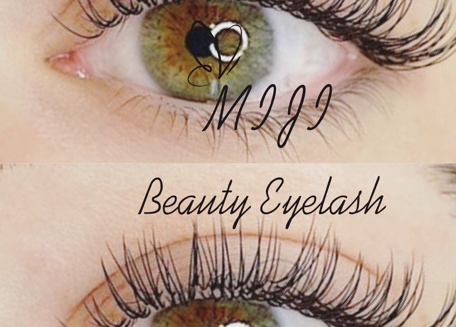 Closeup of styled eyelashes at San Gabriel Location, San Gabriel, California, US.