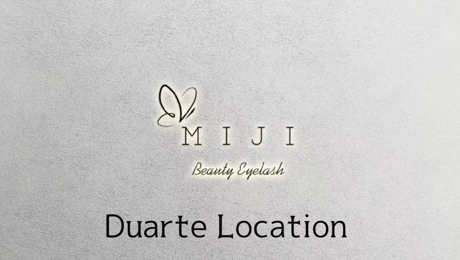 Miji Beauty Eyelash logo at DUARTE LOCATION, Duarte, California, US.