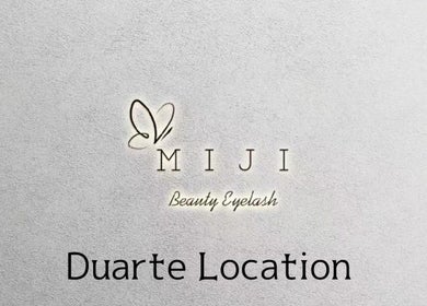 Miji Beauty Eyelash logo at DUARTE LOCATION, Duarte, California, US.