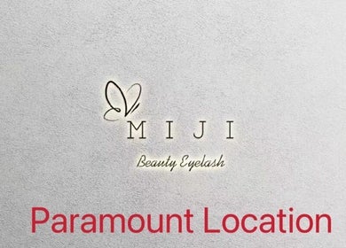 MIJI Lash PARAMOUNT location logo at Paramount, California, US, showcasing elegance and style.