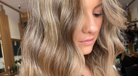 Close-up of wavy blonde hair styling at The Hair Room at Mawson, Mawson, Australian Capital Territory, AU.