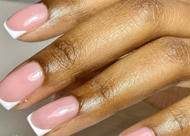 French manicure at Euphoria Nails by Alexandria Rose, Nassau, New Providence, BS.