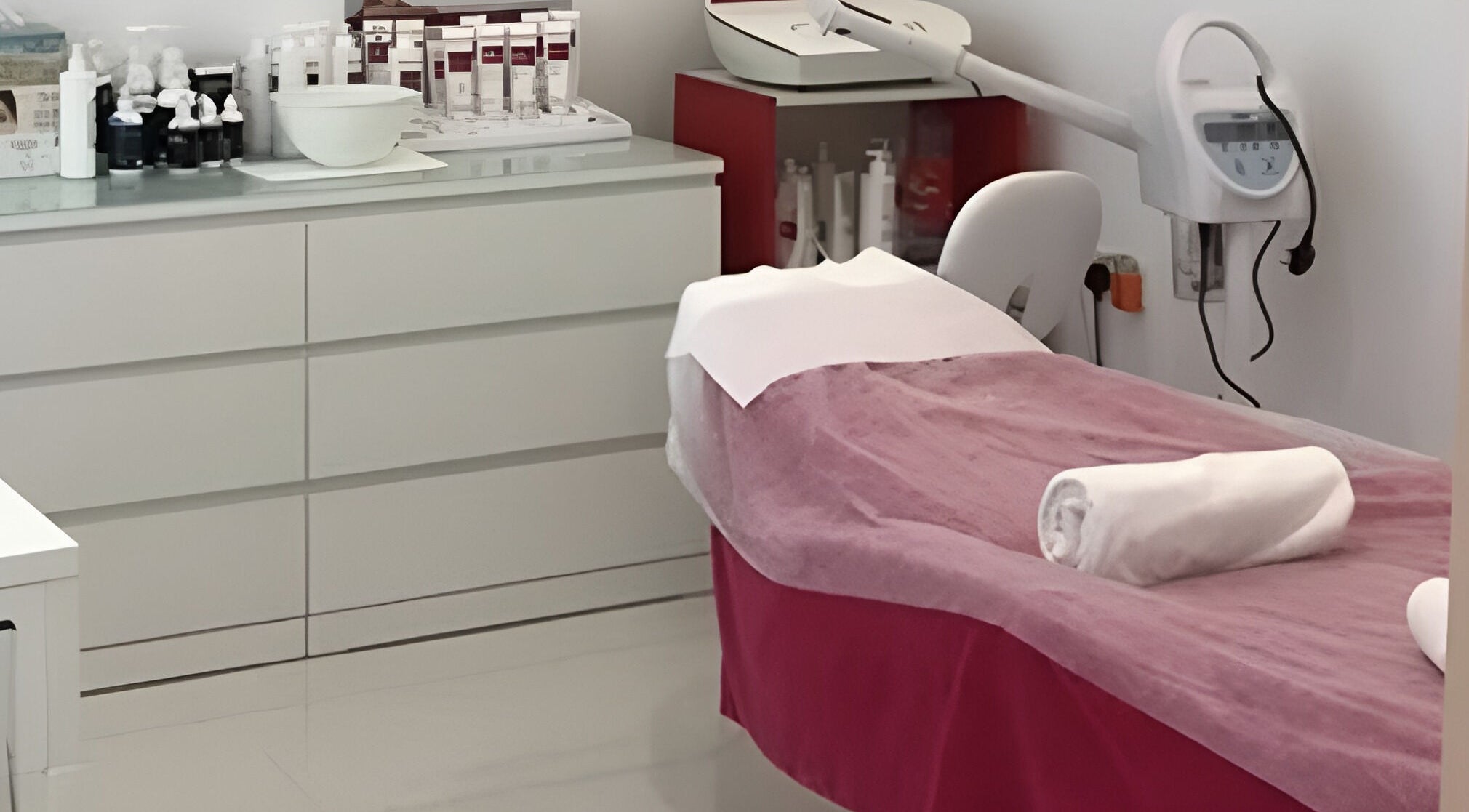 Tranquil treatment room at Eternal Lotus Ladies Salon And Spa, Dubai, Dubai, AE, featuring modern equipment.