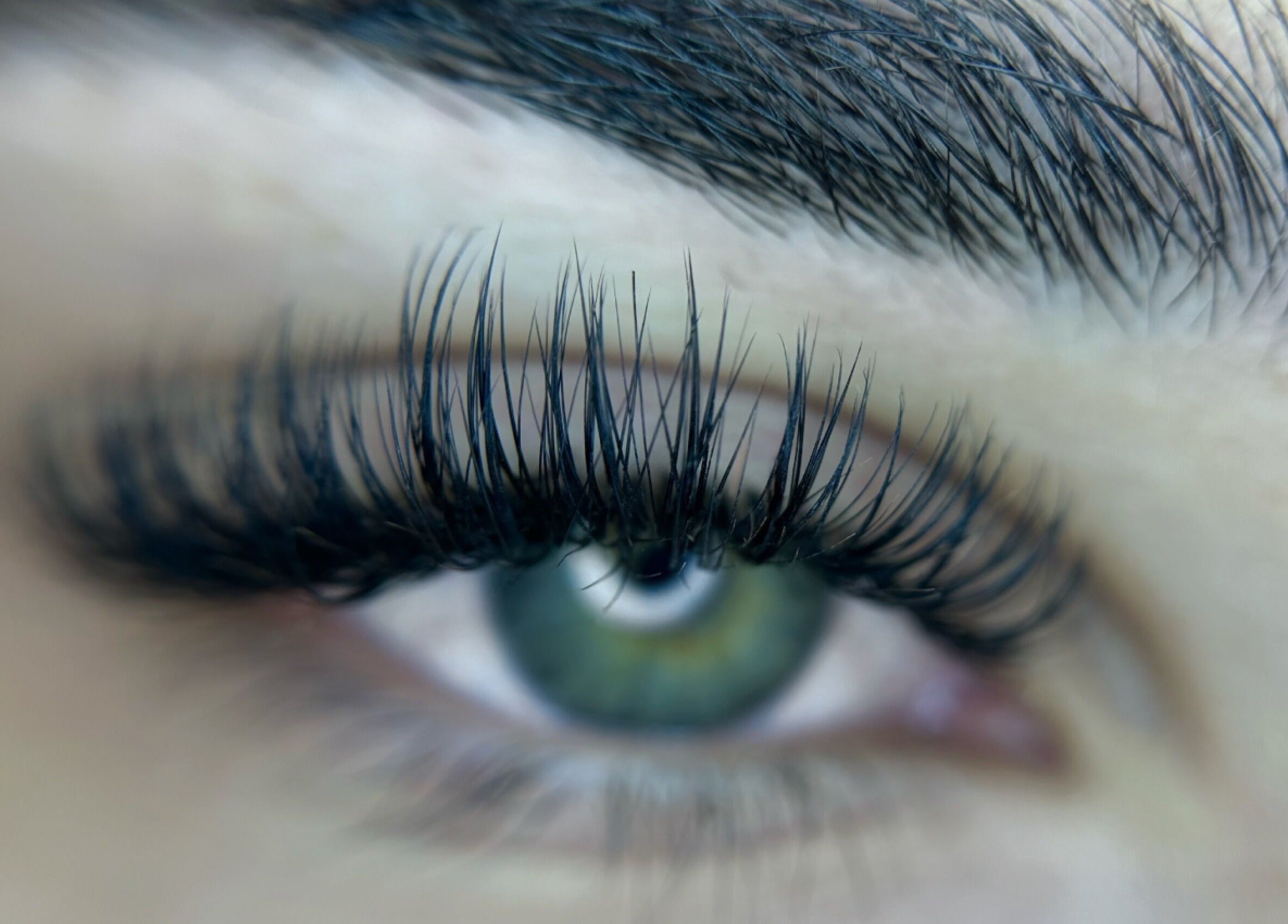 Close-up of eyelash extensions at Studio Manetane & Auravive Wellness, Varsity Lakes, Queensland, AU.