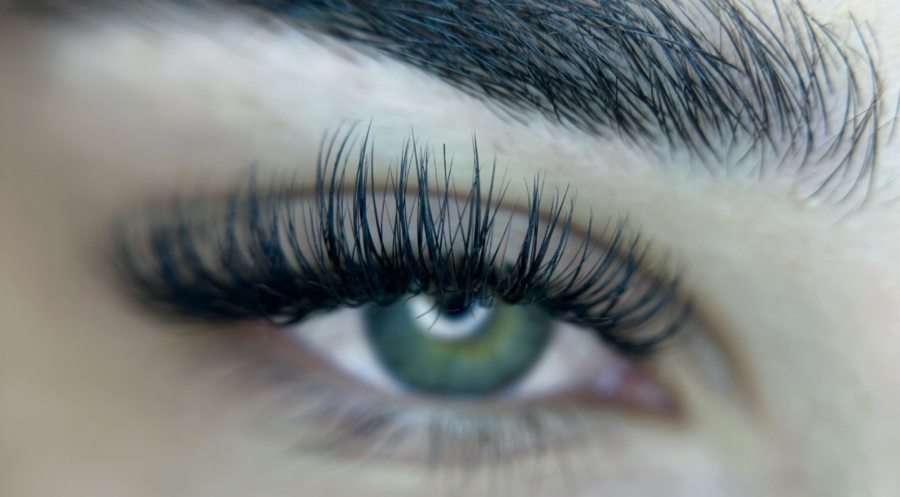 Close-up of eyelash extensions at Studio Manetane & Auravive Wellness, Varsity Lakes, Queensland, AU.