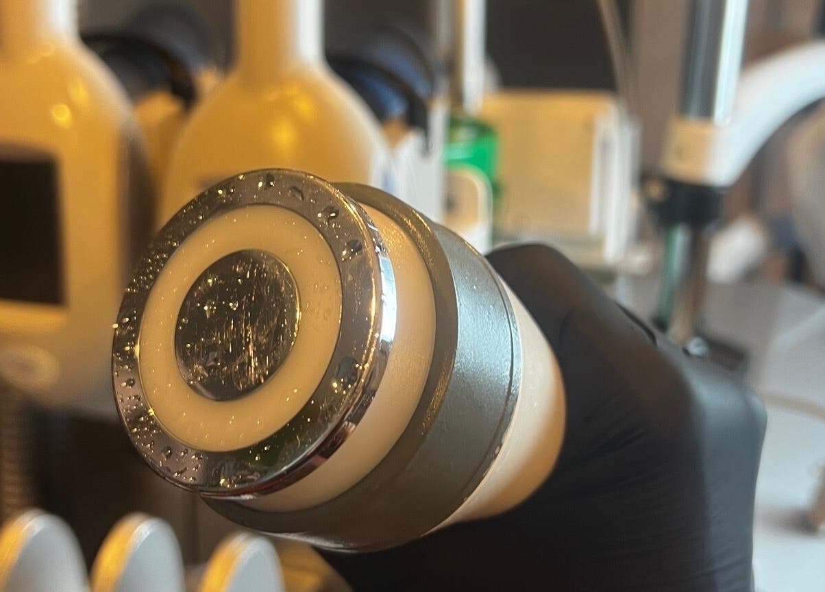 Beauty device at At1.Aesthetics in Nottingham, England, GB for advanced skincare treatments.