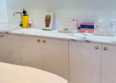 Elegantly designed countertop with wellness products at The Wellness Atelier, Tweed Heads, New South Wales, AU.