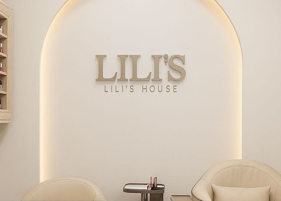 Lili's House Beauty Salon lounge chairs with neutral decor in Dubai, Dubai, AE.