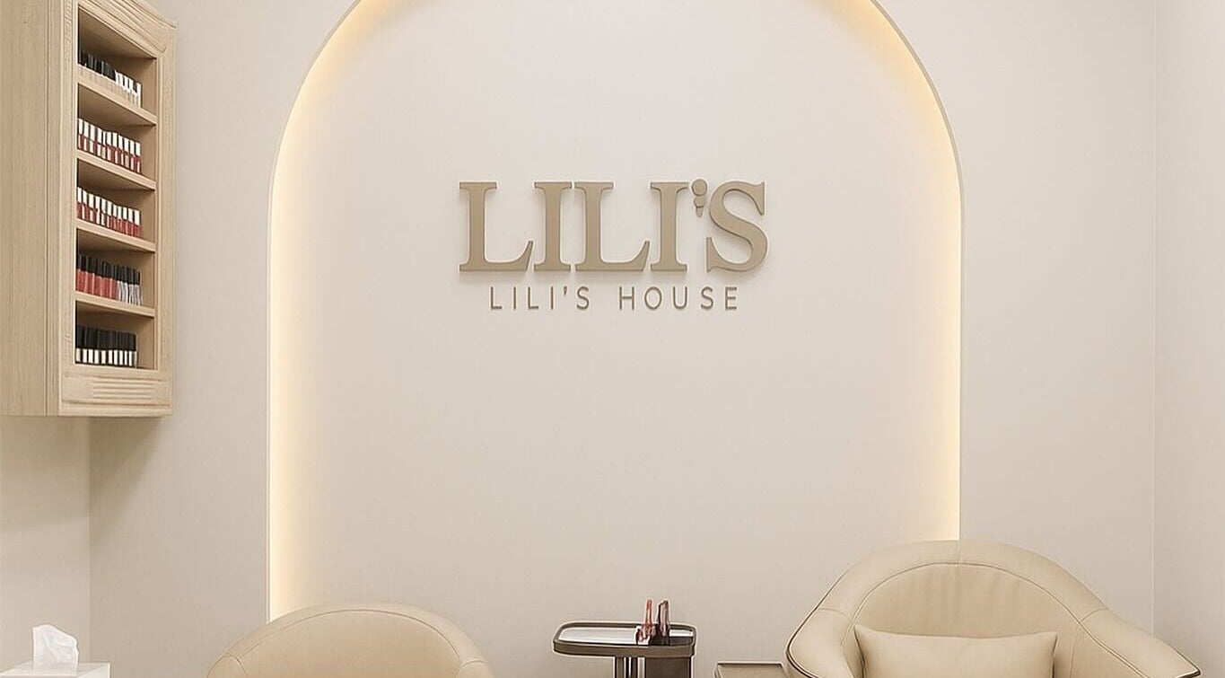 Lili's House Beauty Salon lounge chairs with neutral decor in Dubai, Dubai, AE.