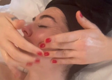 Relaxing facial massage at Logan Joy ~ Holistic Skin in Limerick, County Limerick, IE, enhancing skin's natural glow.