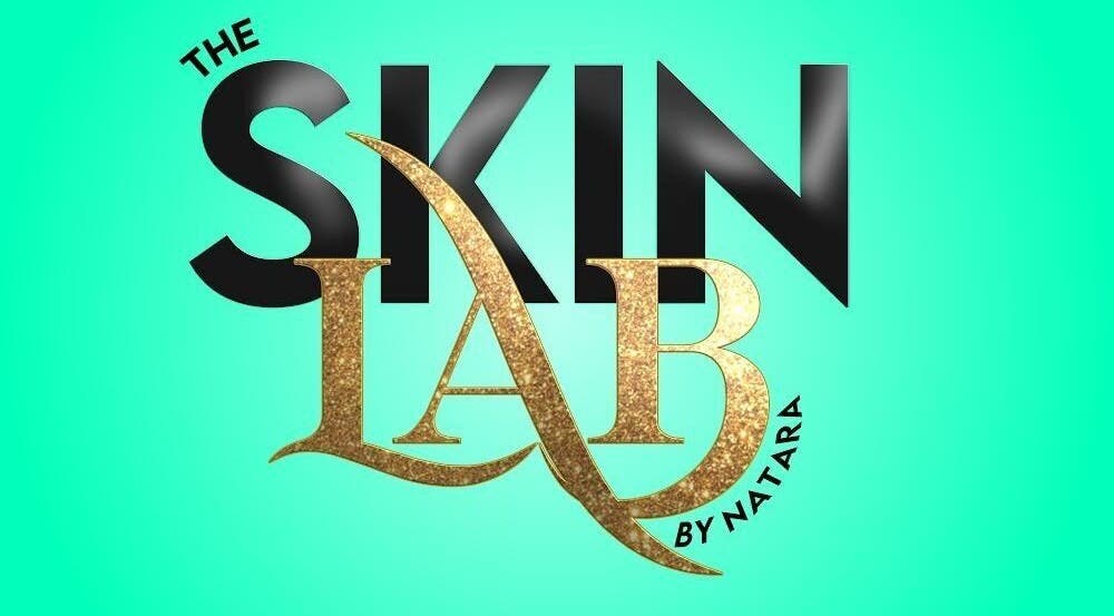 The Skin Lab logo with gold accents, Bridgetown, Saint Michael, BB.