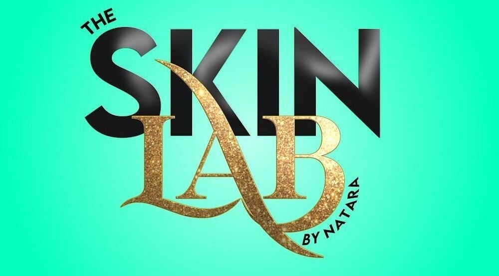 The Skin Lab logo with gold accents, Bridgetown, Saint Michael, BB.