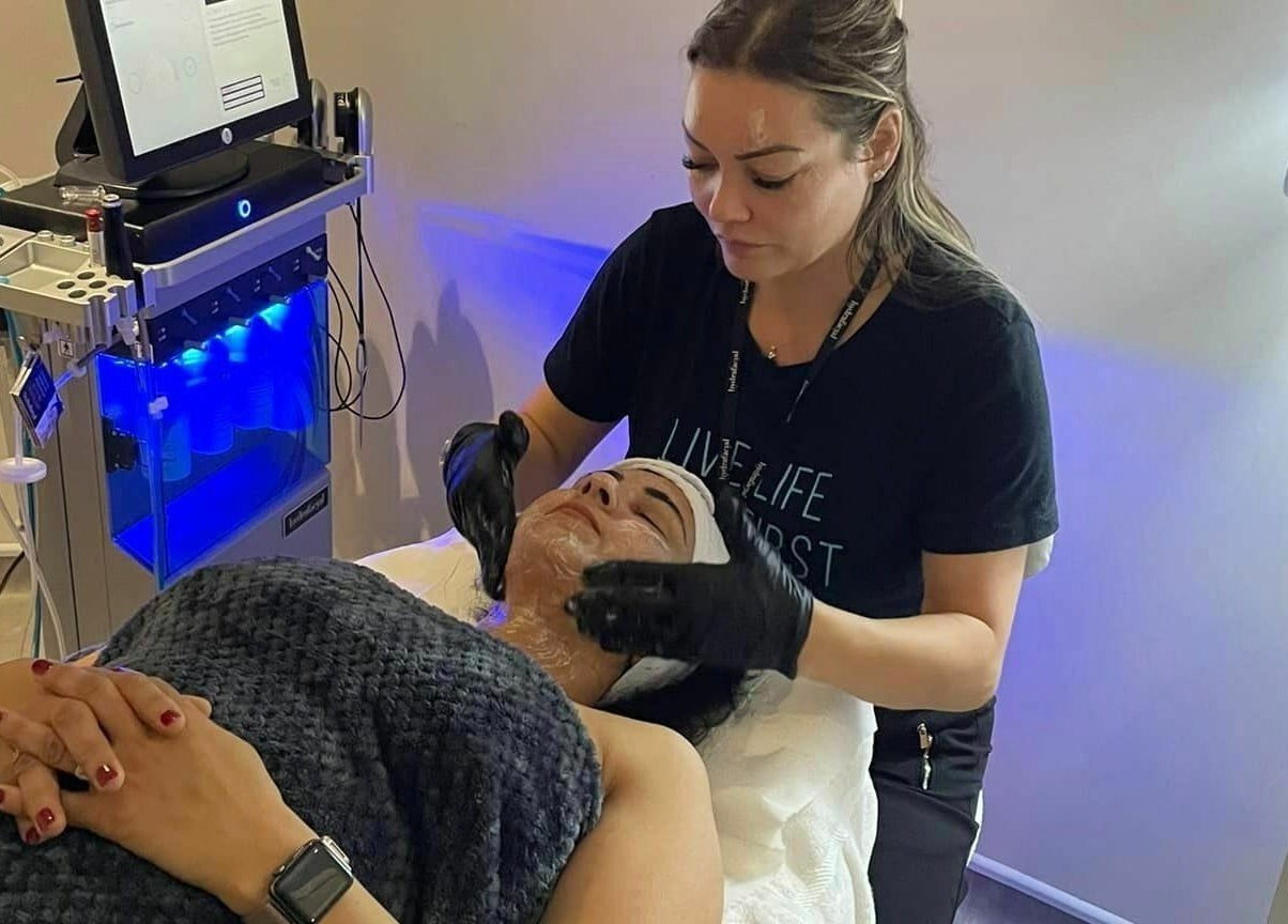 Professional skincare treatment at Aura Skin Clinic in Milton Keynes, England, GB offering facial rejuvenation.