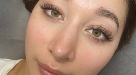 Close-up of elegant eyelash extensions by Glambyad in Swindon, England, GB.