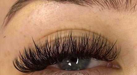 Close-up of elegant eyelash extensions at Glambyad, Swindon, England, GB. Enhance your beauty.