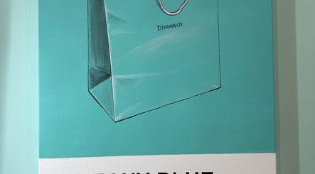 Elegant Tiffany blue artwork at Tiffany MacDonald - Permanent Make-Up in Weybridge, England, GB.