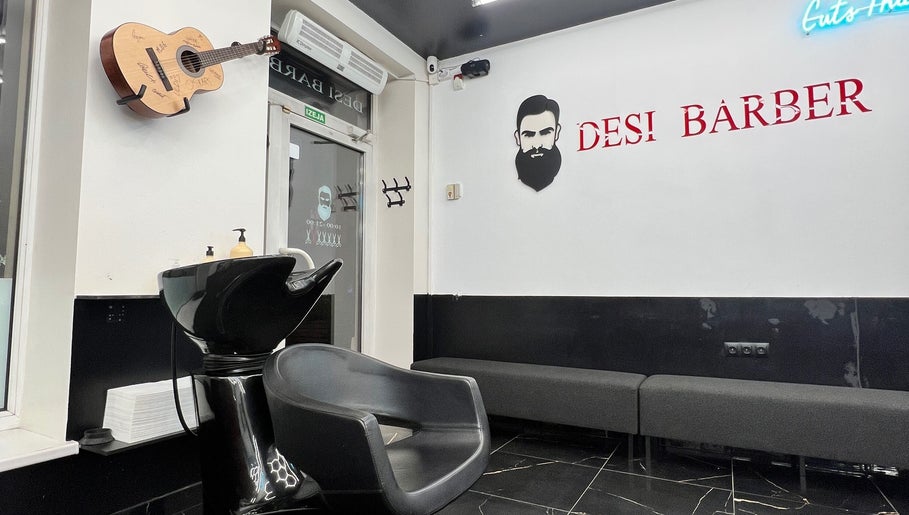Desi (Brivibas Iela) barber interior with stylish decor in Rīga, LV.