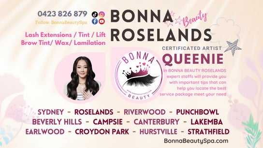 Bonna Beauty Roselands and Canterbury Eyelash Extensions Lashes by Queenie