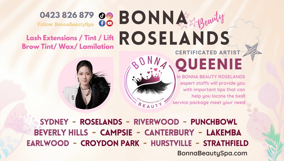 Bonna Beauty Roselands and Canterbury Eyelash Extensions Lashes by Queenie, bilde 1