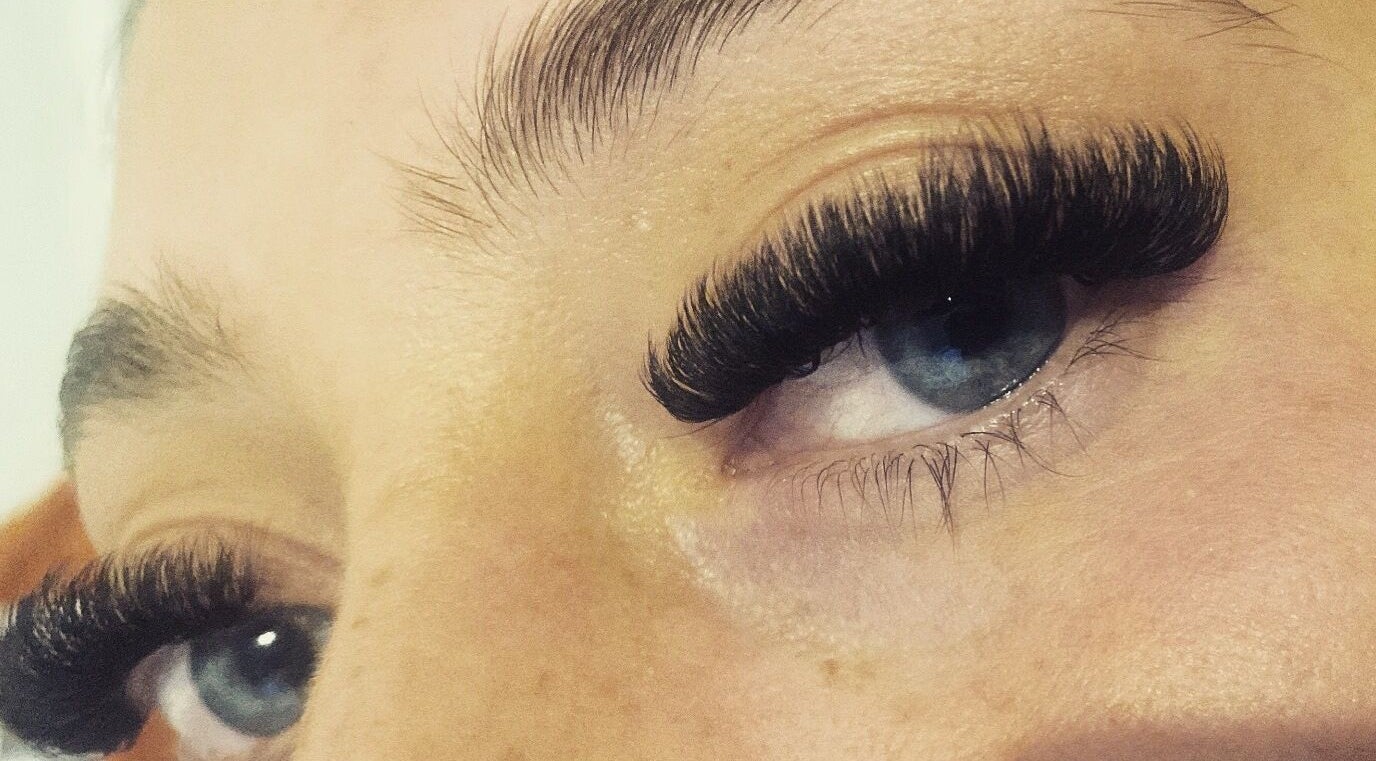 Close-up of eyelash extensions at Beth’s Beauty Bar, Carlisle, England, GB showcasing detailed lash styling.