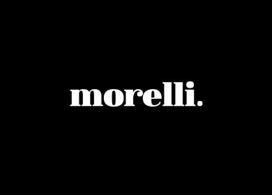 Stylish black background with 'morelli.' text, representing a venue in Bridgetown, Saint Michael, BB.