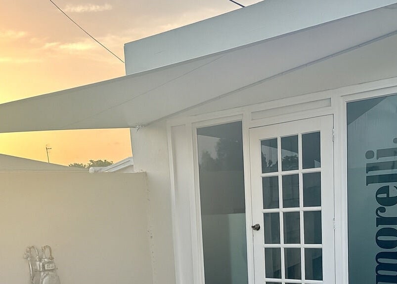 Front view of morelli. venue during sunset in Bridgetown, Saint Michael, BB.