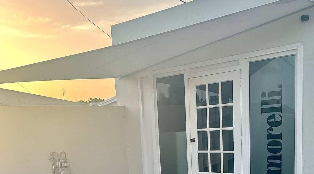 Front view of morelli. venue during sunset in Bridgetown, Saint Michael, BB.