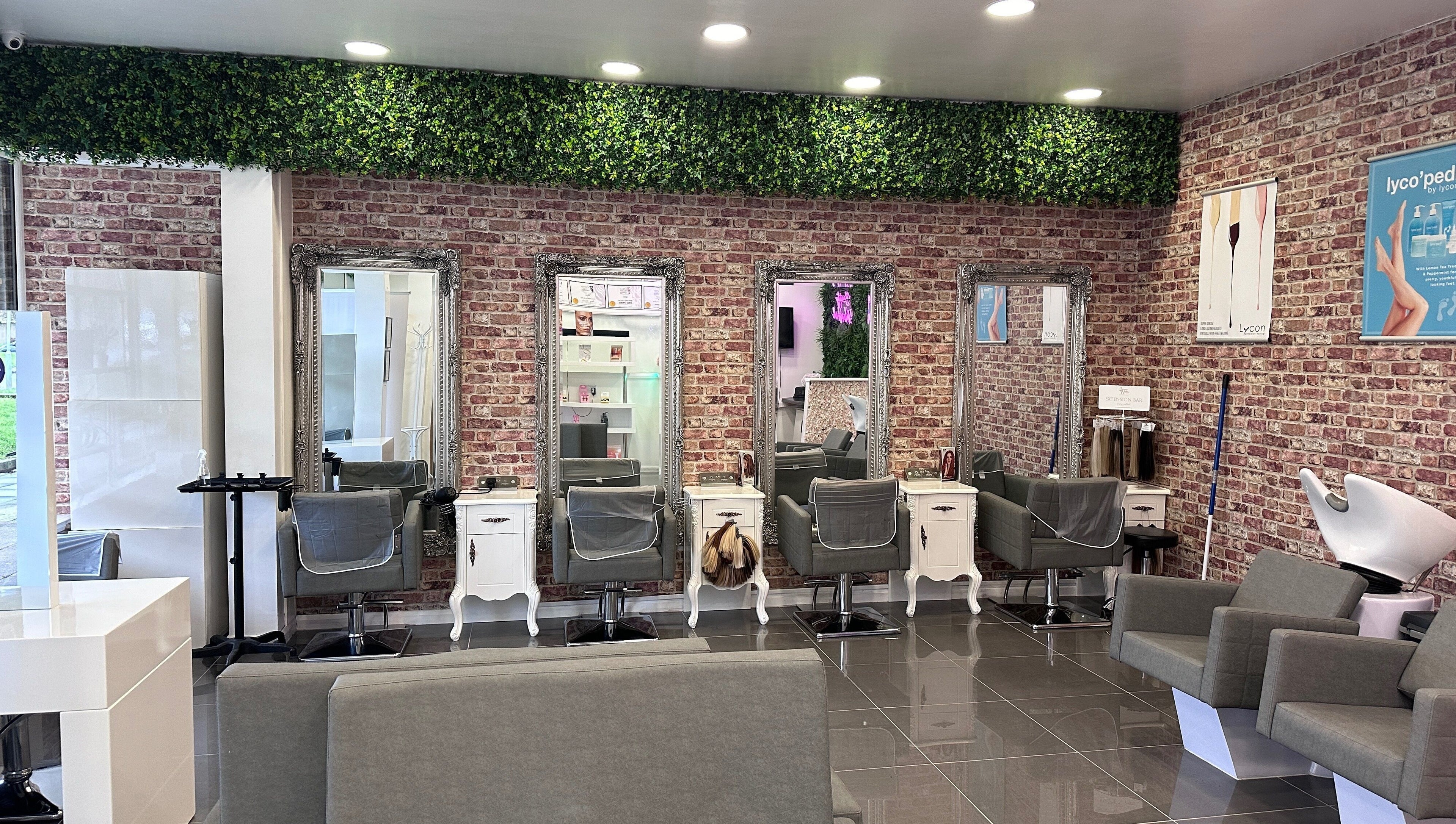 Elegant salon interior at Beauty Unleashed Multi Award Winning Hair and Beauty salon, Edinburgh, Scotland, GB.