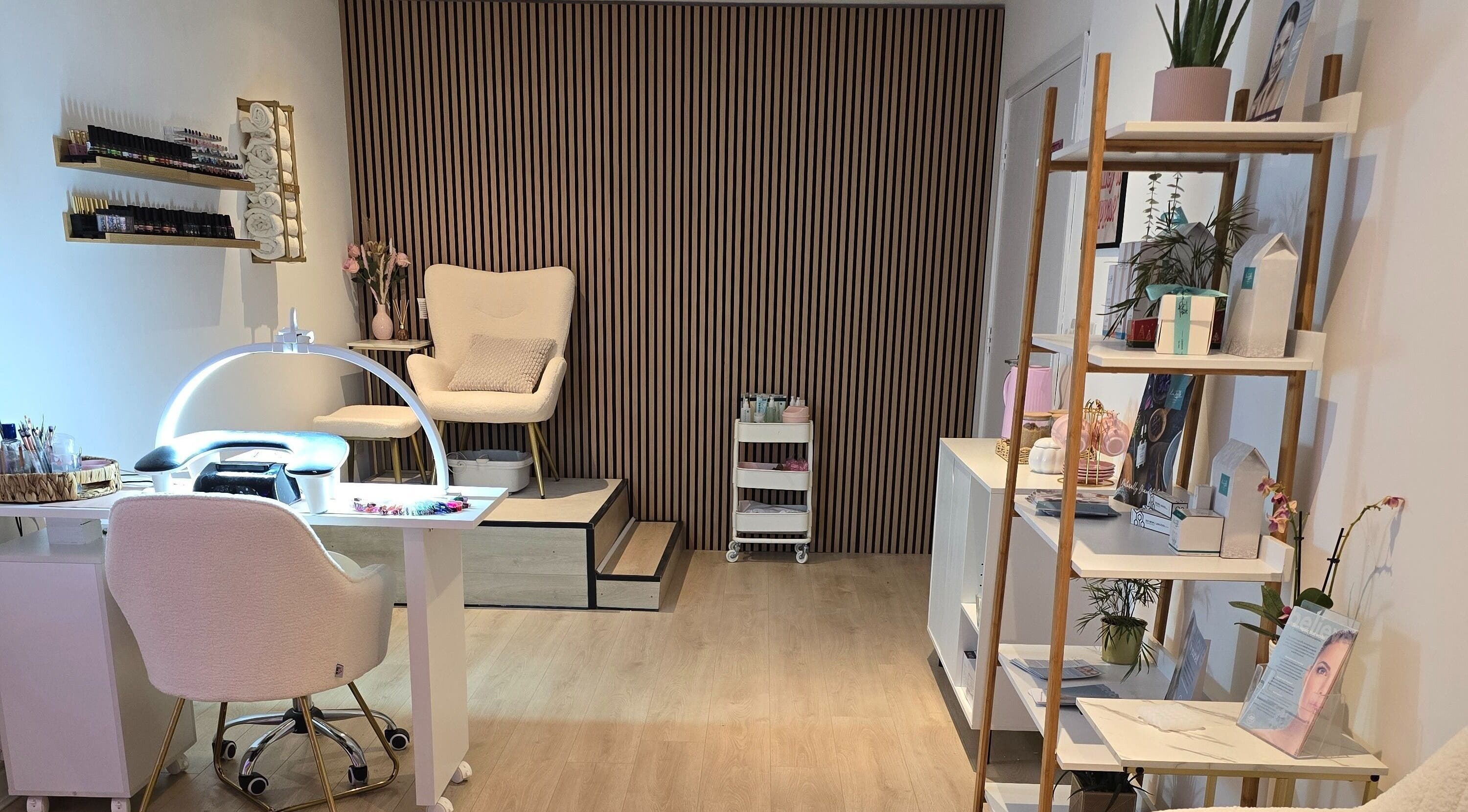 Cozy treatment room at Naked Glow Clinic, Hartland, England, GB offers a relaxing atmosphere for beauty services.