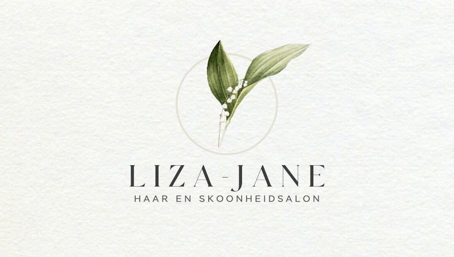 Liza-Jane Haar en Skoonheid Salon logo with a leaf design in Middelburg, Mpumalanga, ZA.