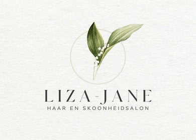 Liza-Jane Haar en Skoonheid Salon logo with a leaf design in Middelburg, Mpumalanga, ZA.