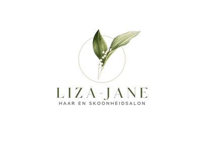 Liza-Jane Haar en Skoonheid Salon logo featuring green leaf, Middelburg, Mpumalanga, ZA.