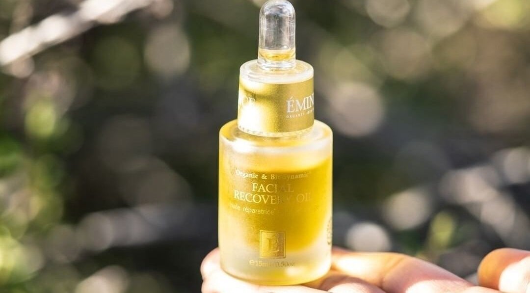 Facial recovery oil at Brows & Skin by Julie B, Medicine Hat, Alberta, CA, highlighting organic skincare.